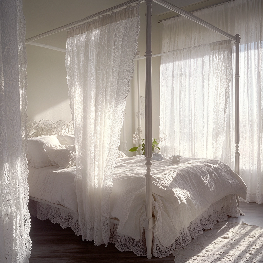 feminine farmhouse bedroom 58