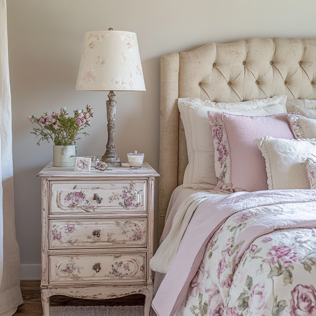 feminine farmhouse bedroom 61