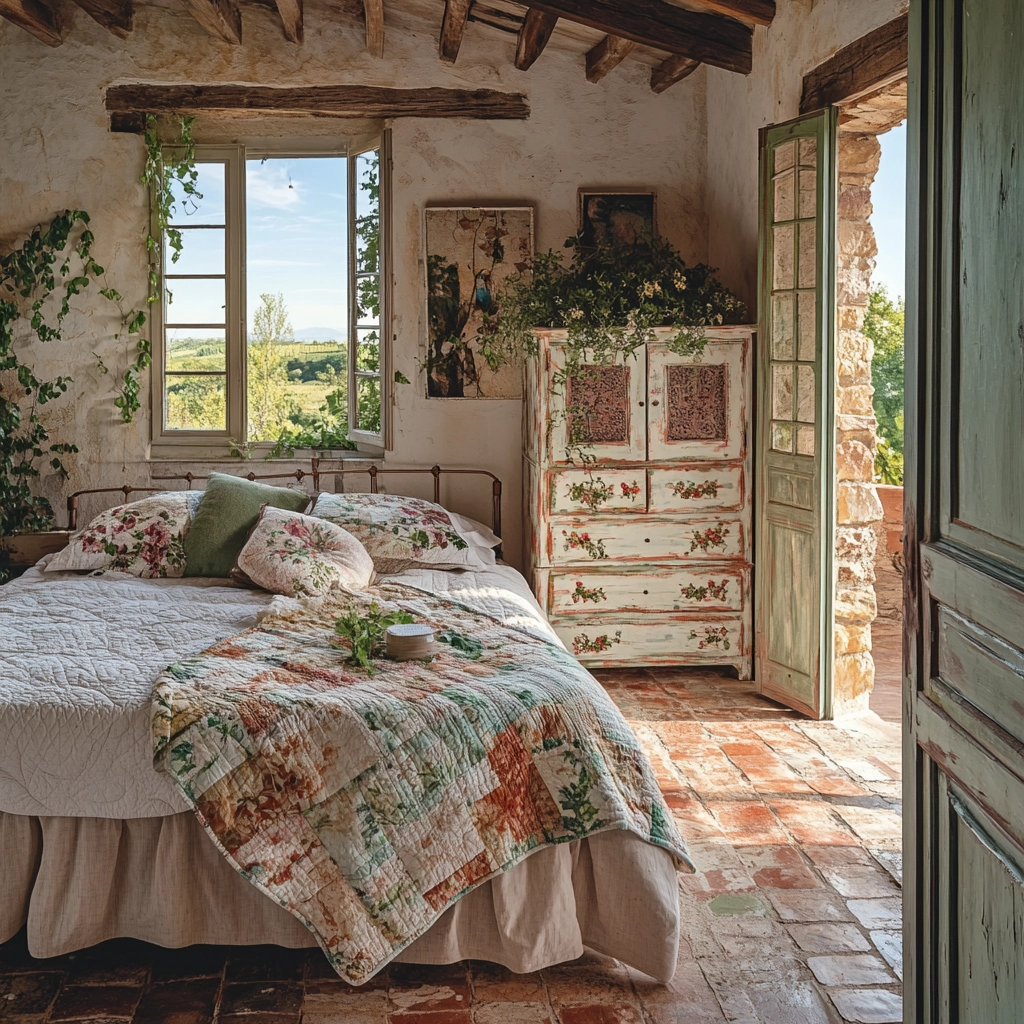 french farmhouse bedroom ideas 38