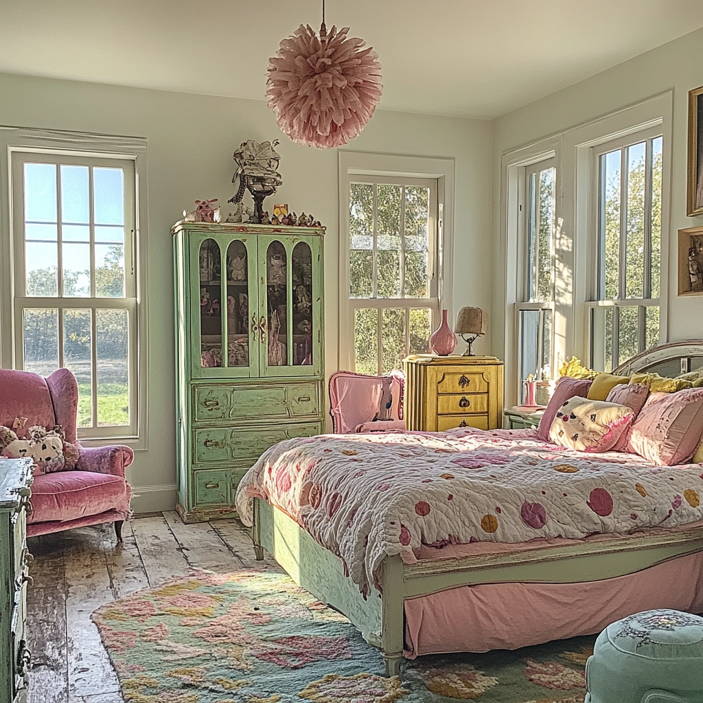 girly farmhouse bedroom 34
