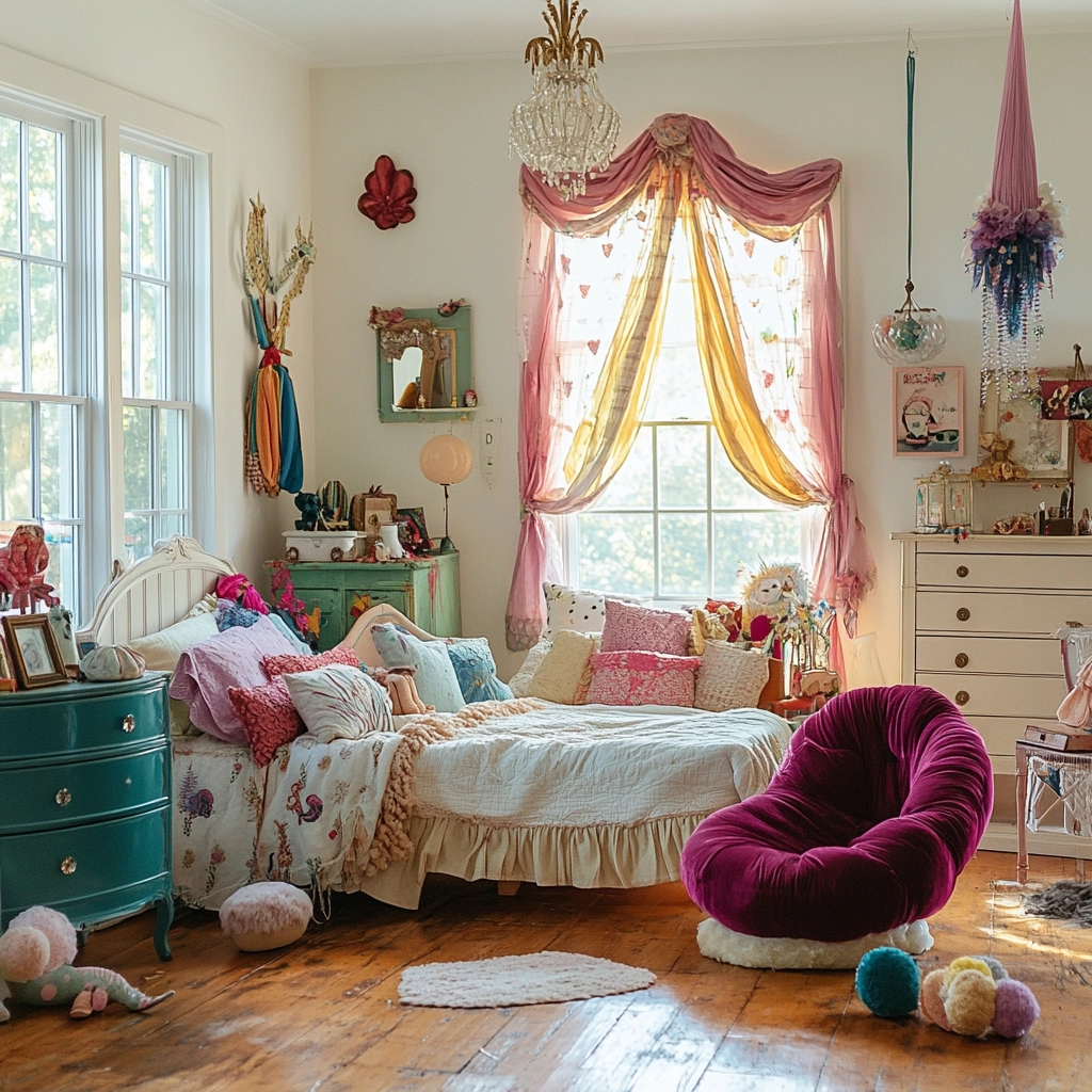 girly farmhouse bedroom 36