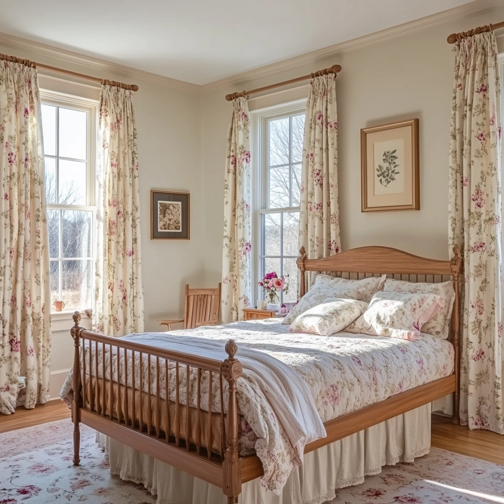girly farmhouse bedroom 57