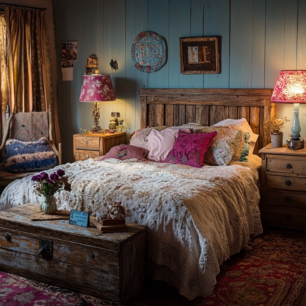 girly farmhouse bedroom 61