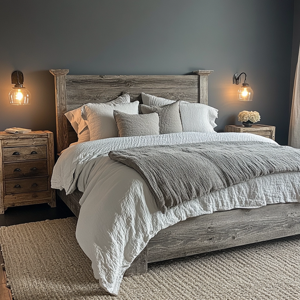 gray farmhouse bedroom 1