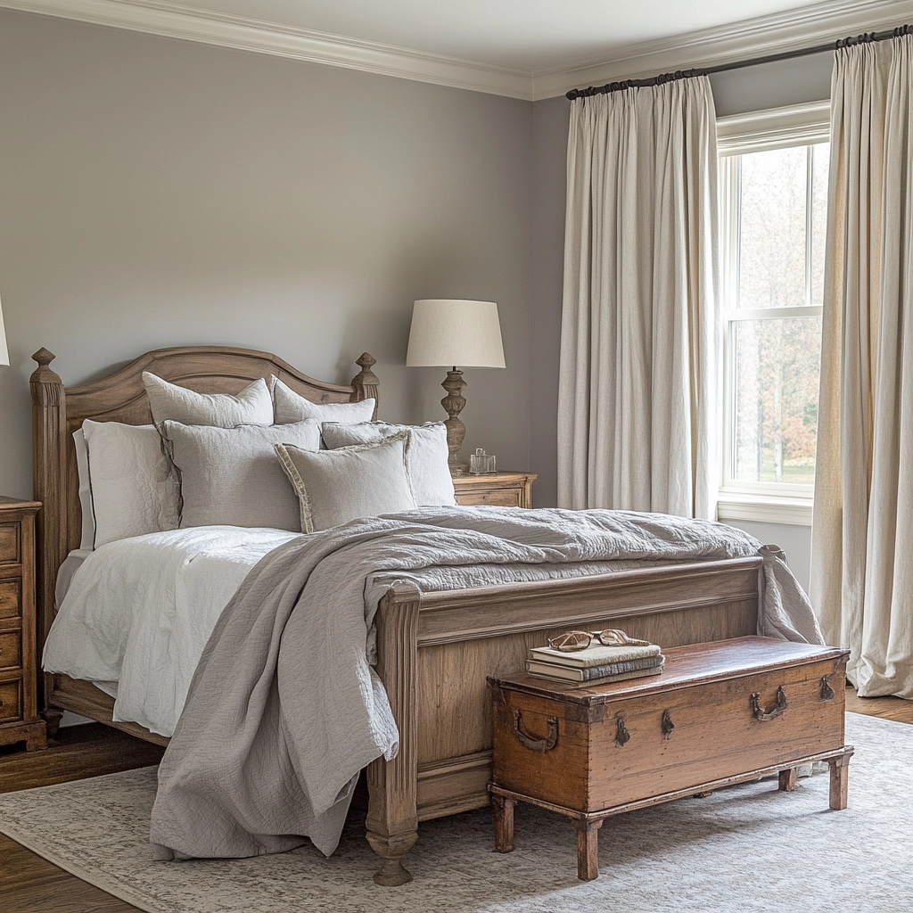 gray farmhouse bedroom 23