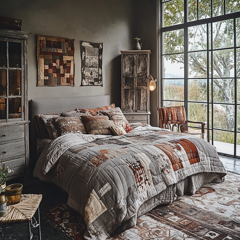 gray farmhouse bedroom 29