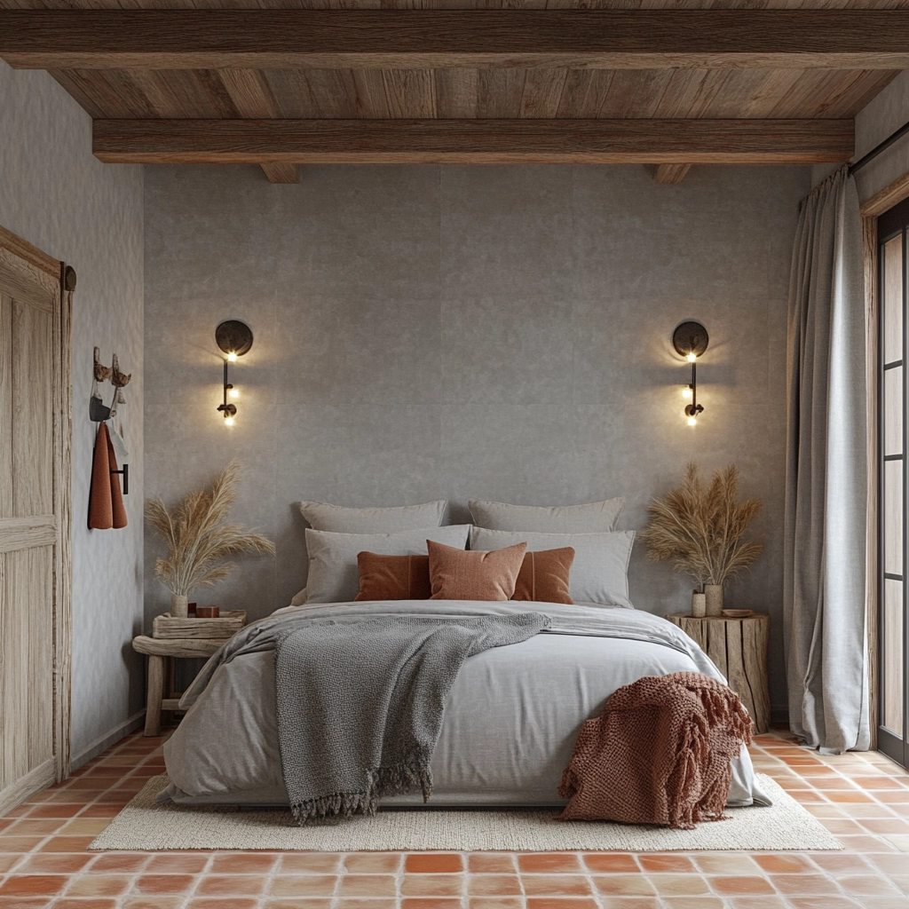 gray farmhouse bedroom 37