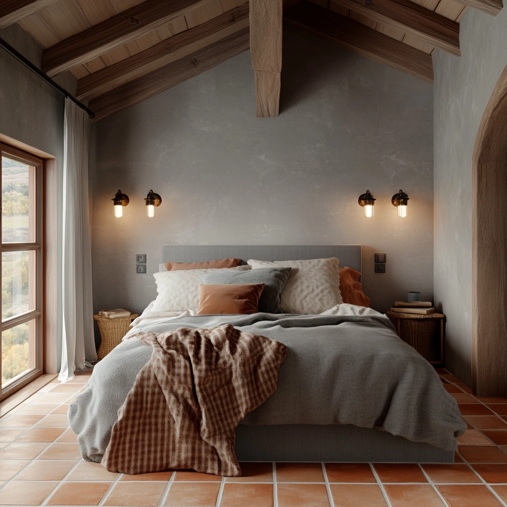 gray farmhouse bedroom 38
