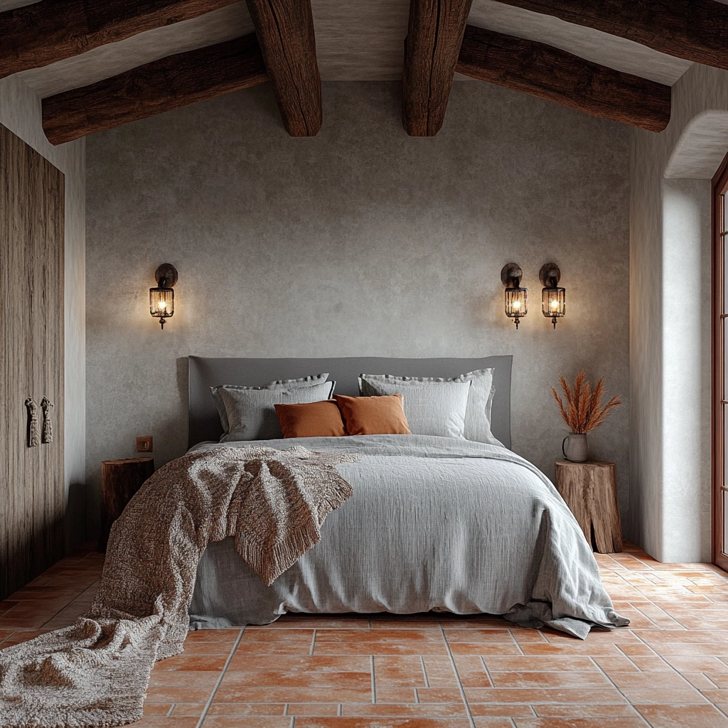 gray farmhouse bedroom 39