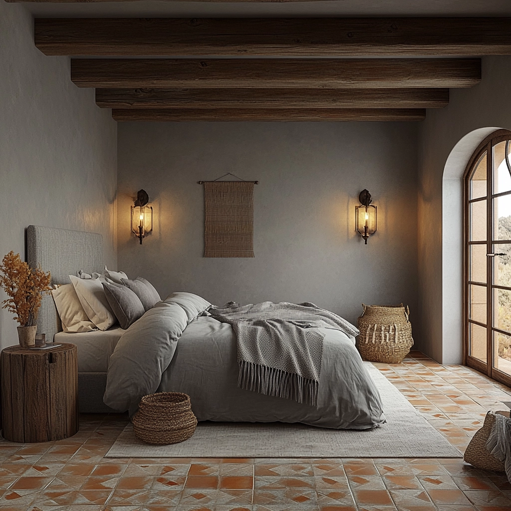 gray farmhouse bedroom 40