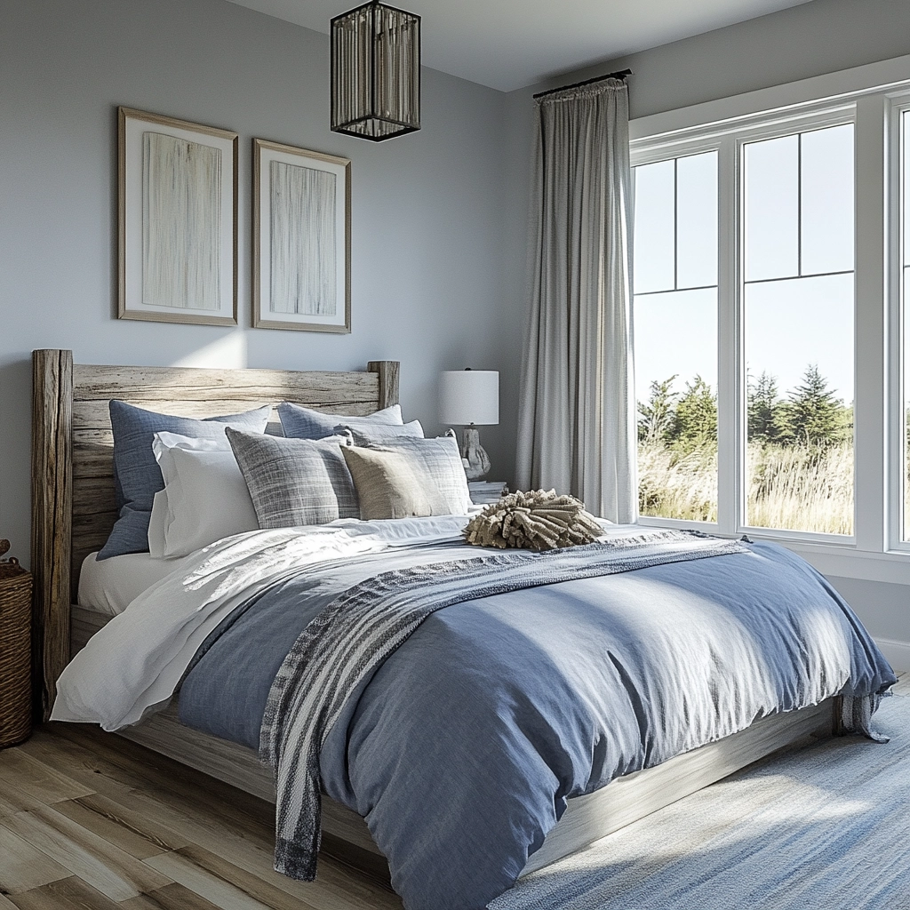gray farmhouse bedroom 46