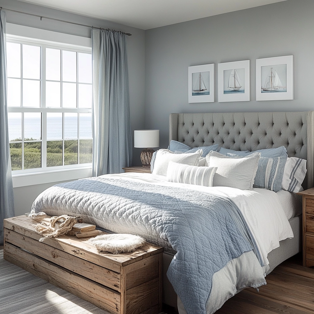 gray farmhouse bedroom 47