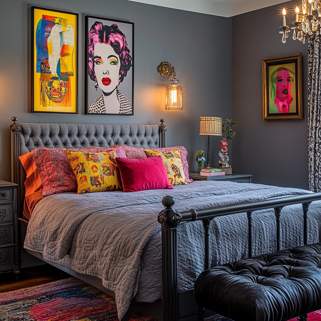 gray farmhouse bedroom 49
