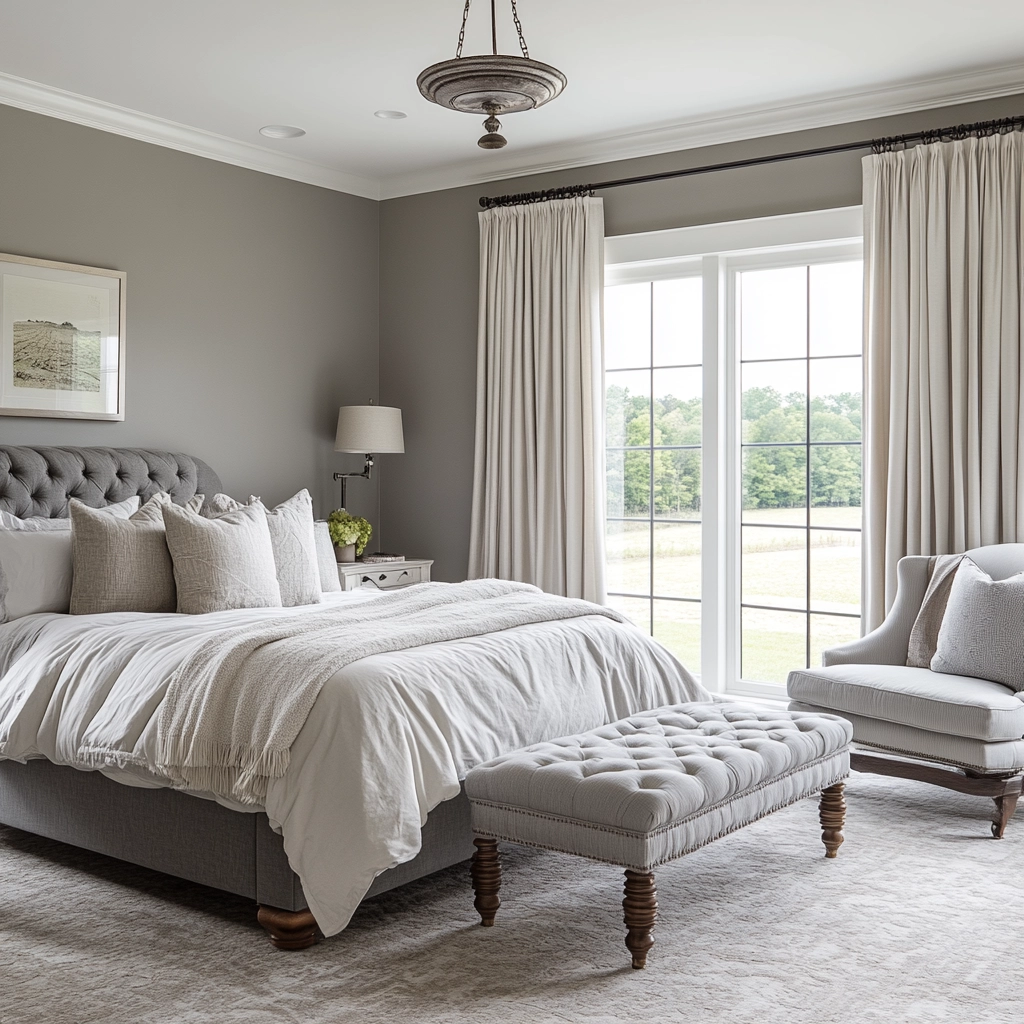 gray farmhouse bedroom 57
