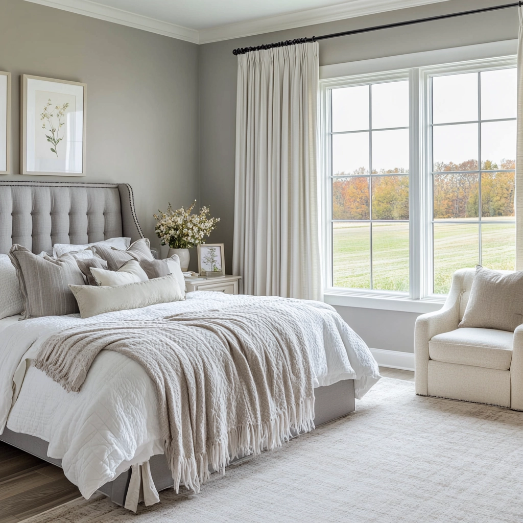 gray farmhouse bedroom 59