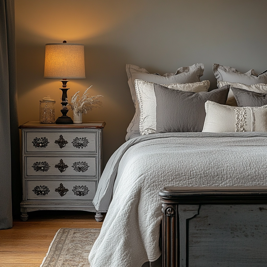 gray farmhouse bedroom 71