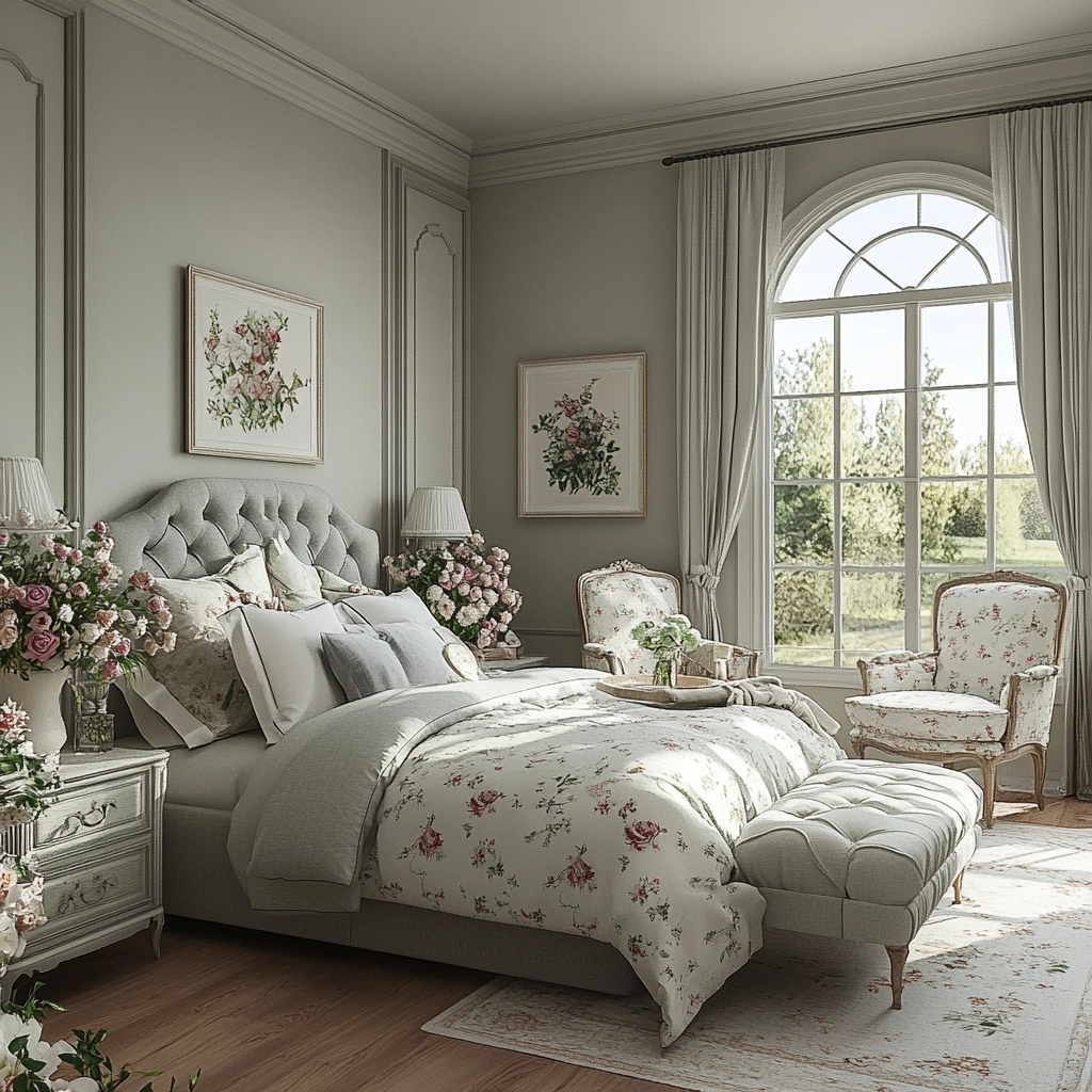 gray farmhouse bedroom 74