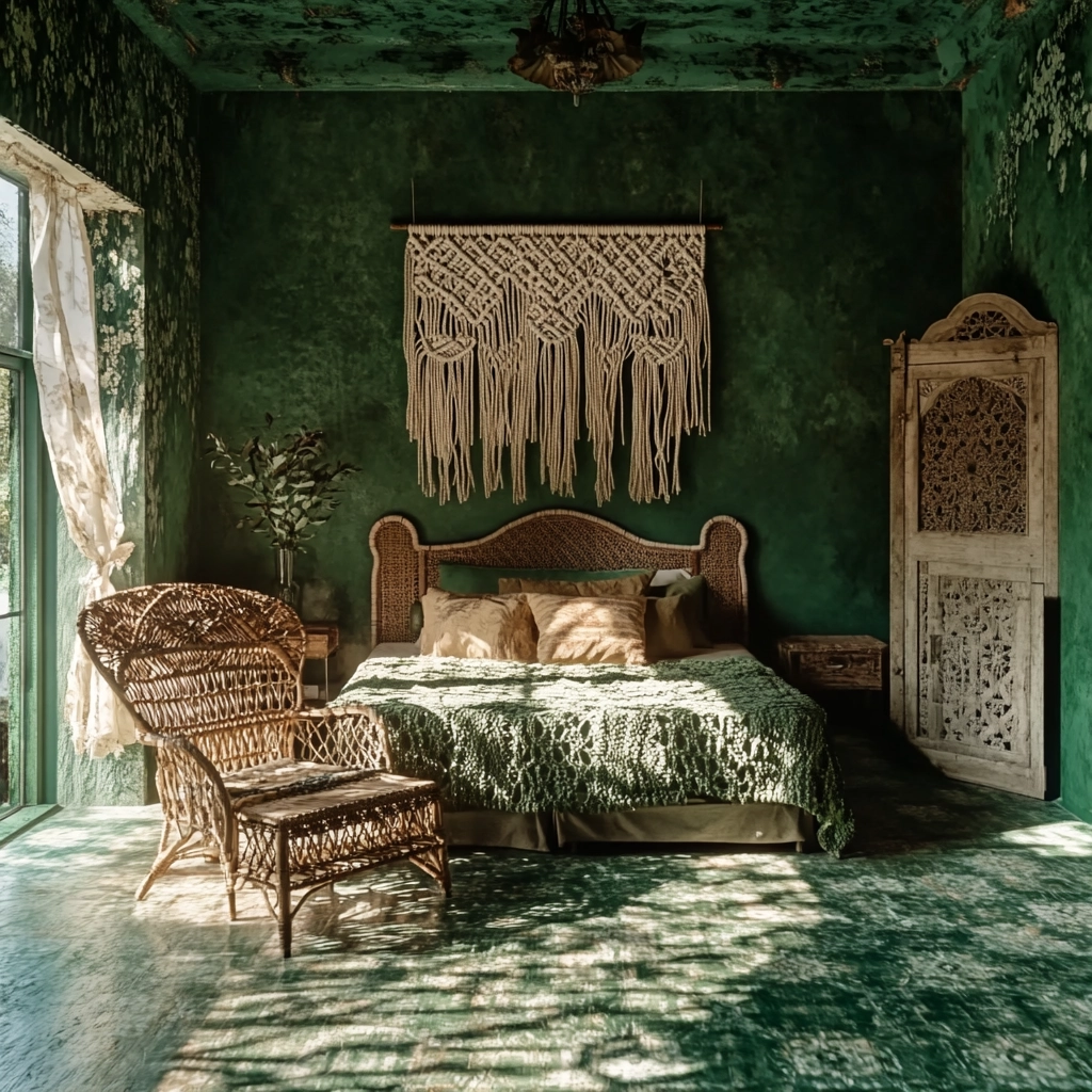 green farmhouse bedroom 13