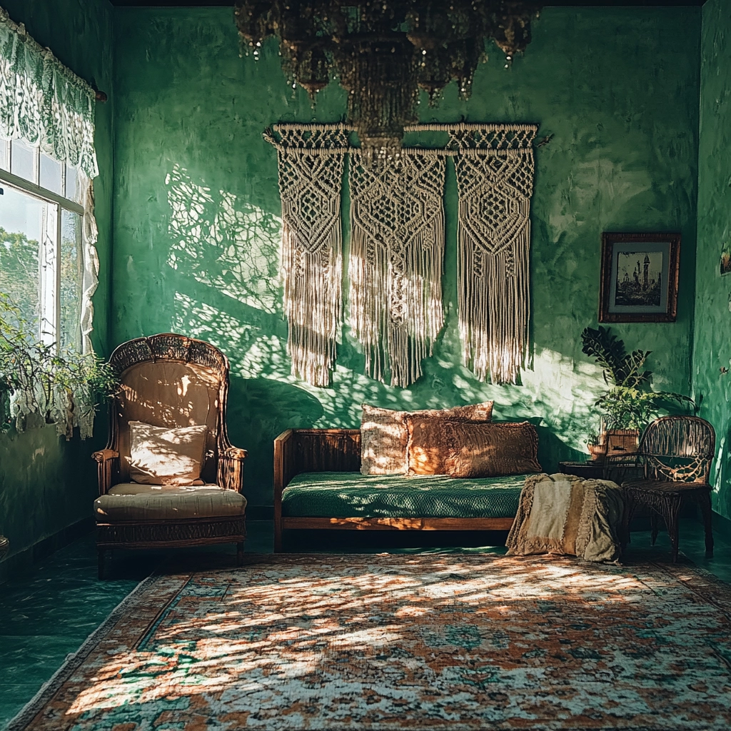 green farmhouse bedroom 16