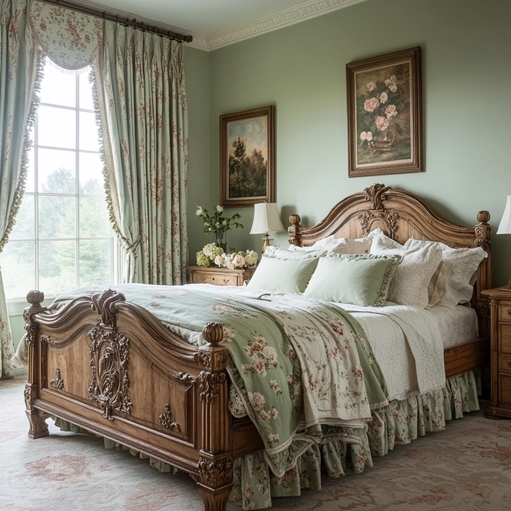 green farmhouse bedroom 19