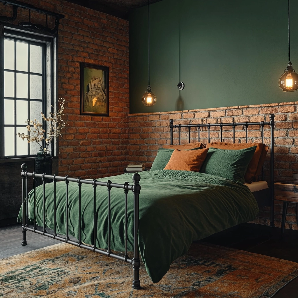 green farmhouse bedroom 22