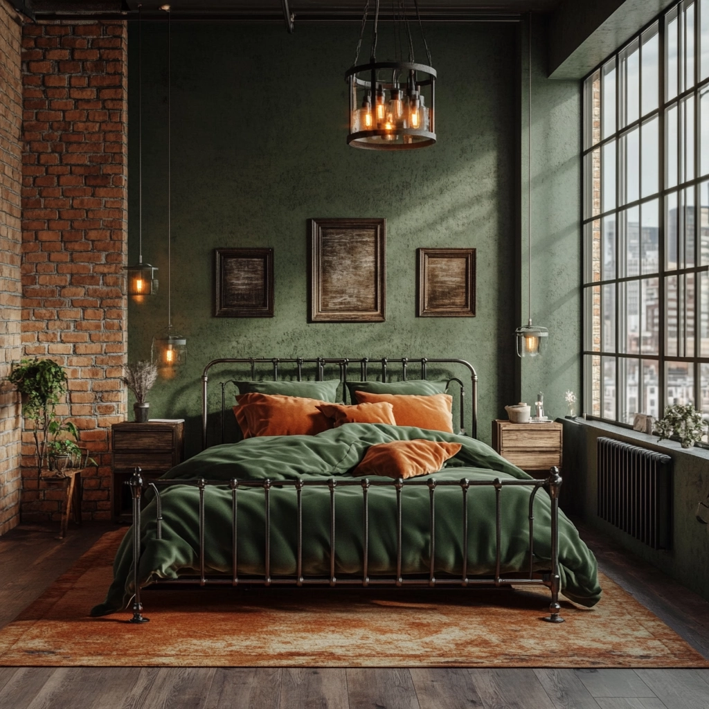 green farmhouse bedroom 24