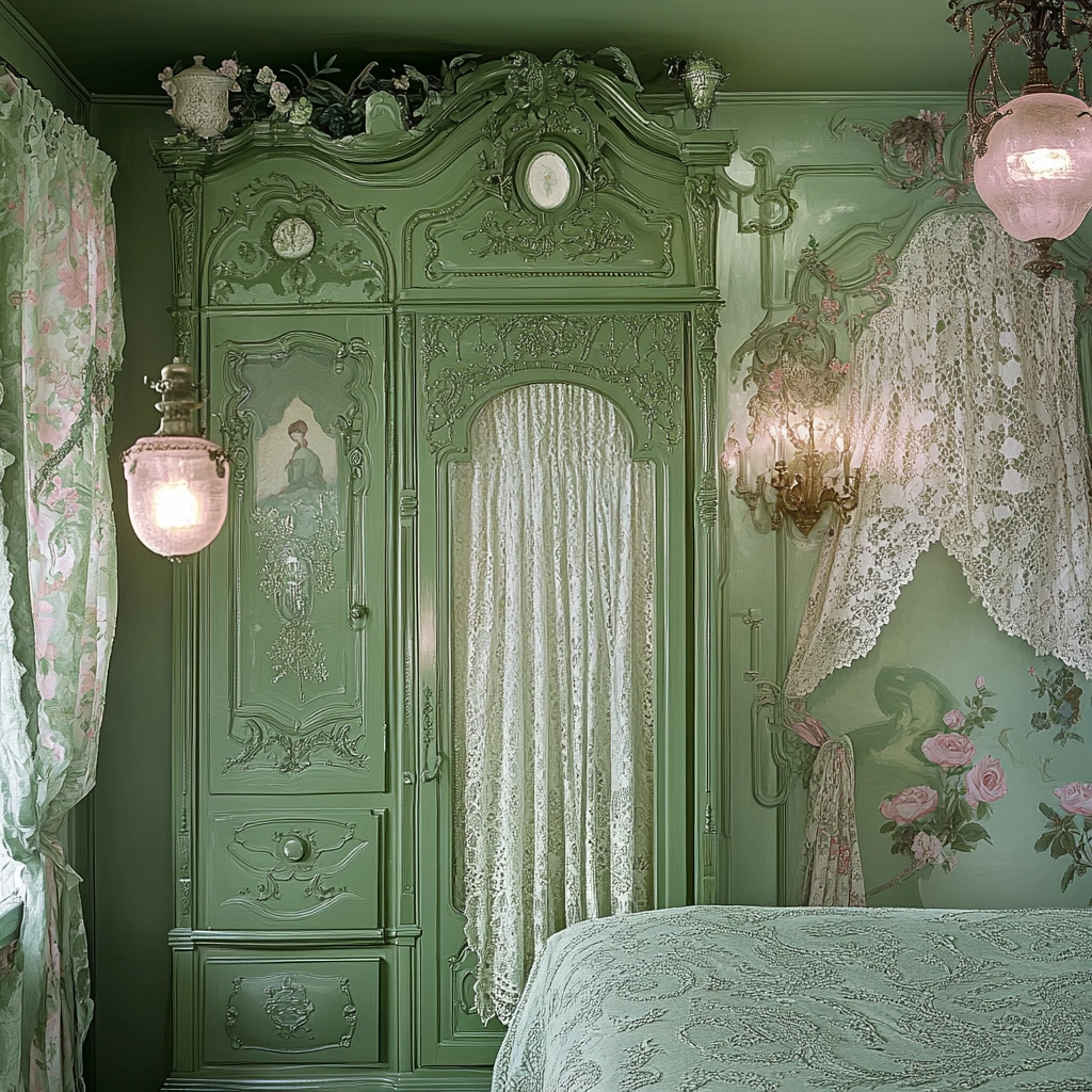 green farmhouse bedroom 27