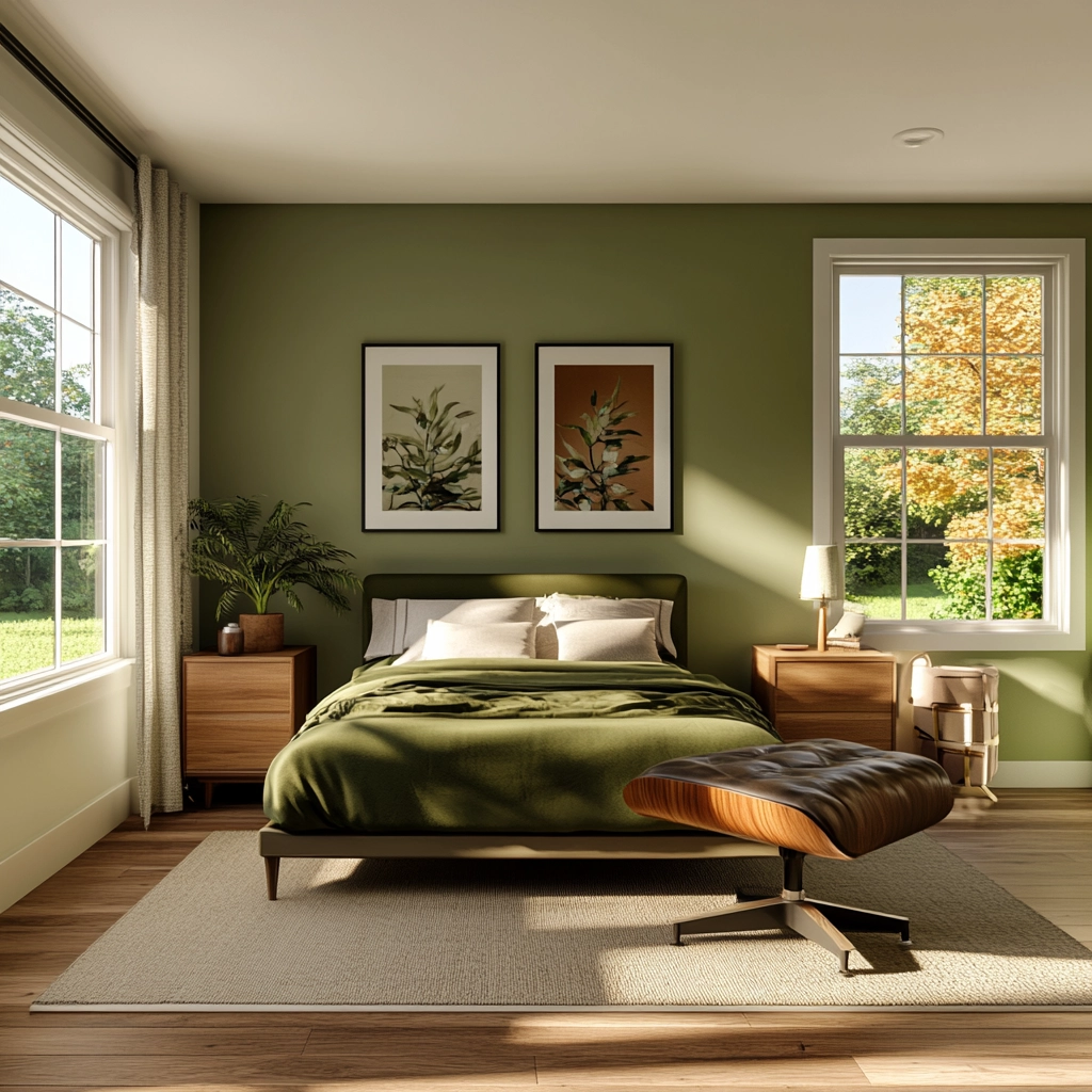 green farmhouse bedroom 30