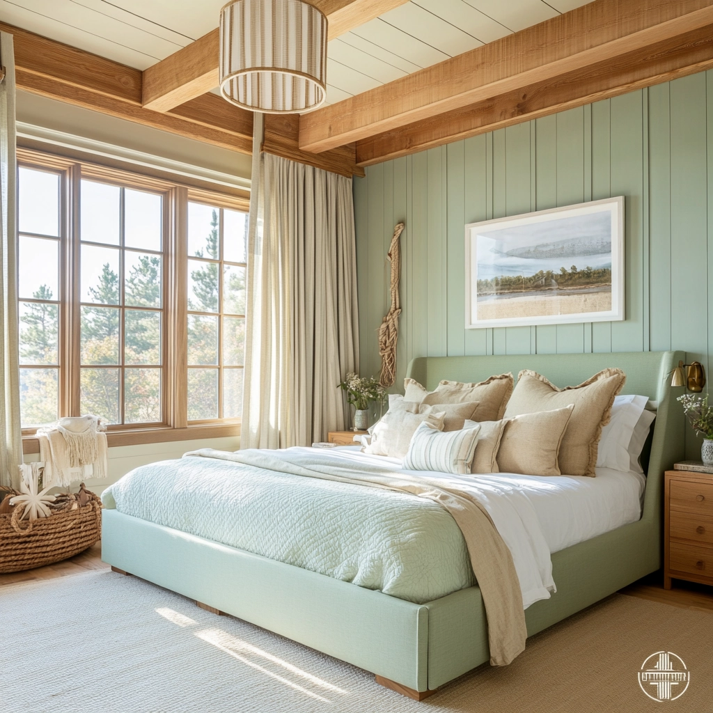 green farmhouse bedroom 33