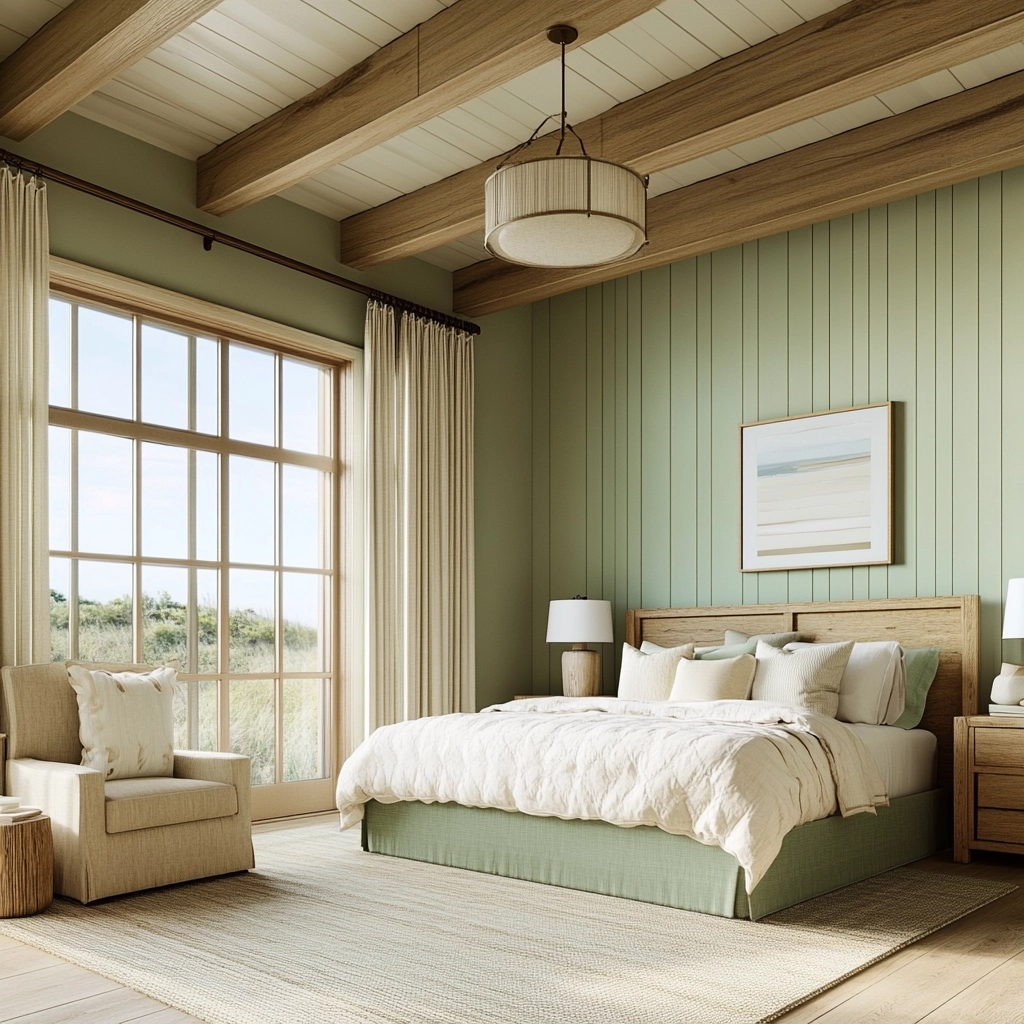 green farmhouse bedroom 35