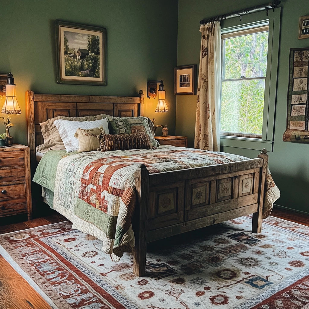 green farmhouse bedroom 4
