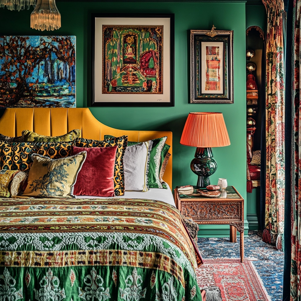 green farmhouse bedroom 40