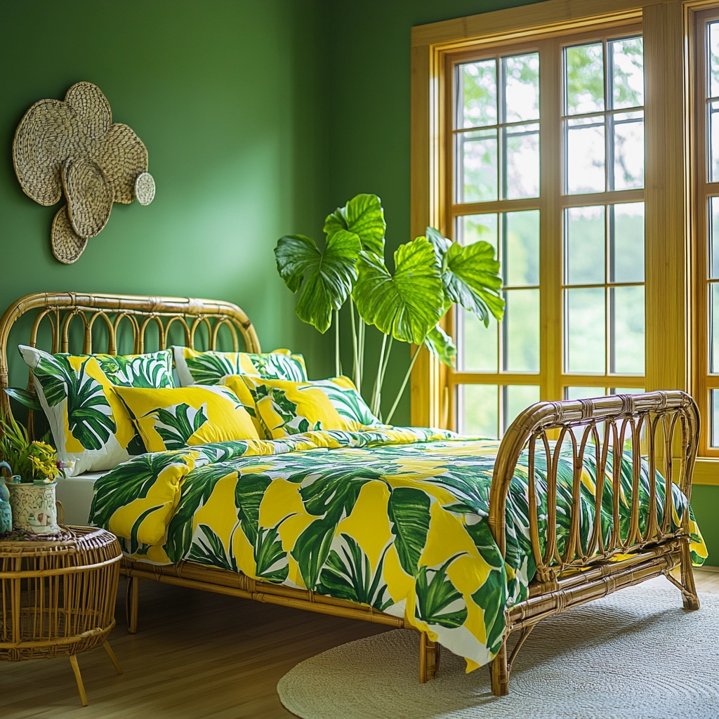 green farmhouse bedroom 42