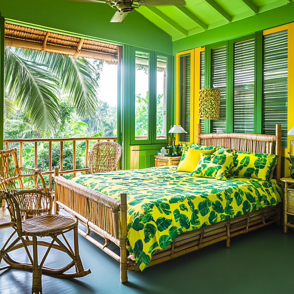 green farmhouse bedroom 43