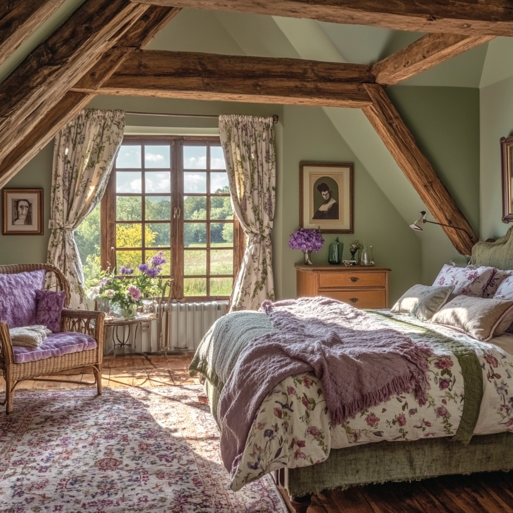 green farmhouse bedroom 45