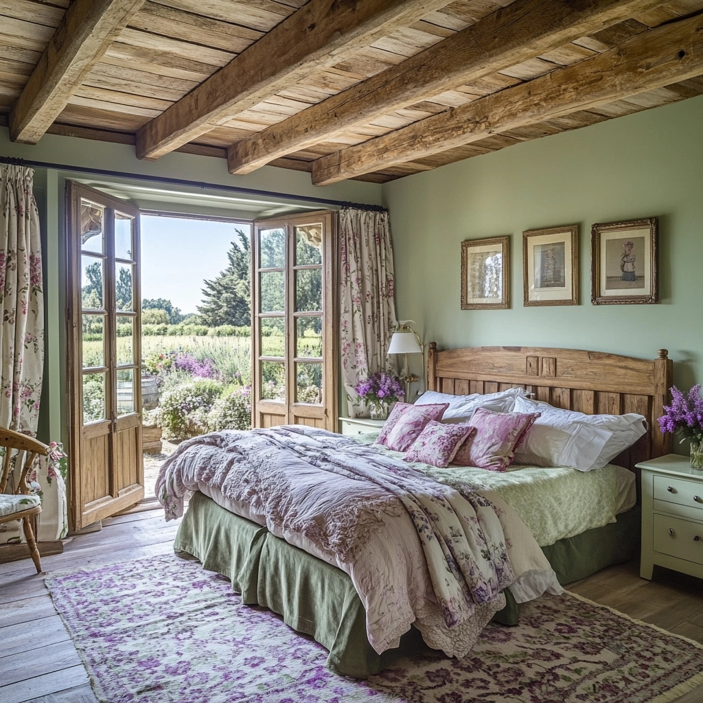 green farmhouse bedroom 46