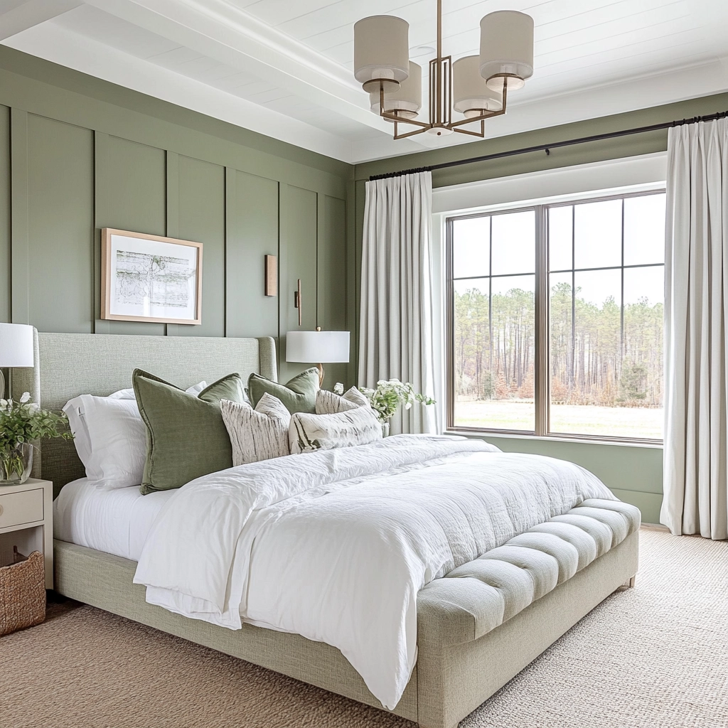 green farmhouse bedroom 54