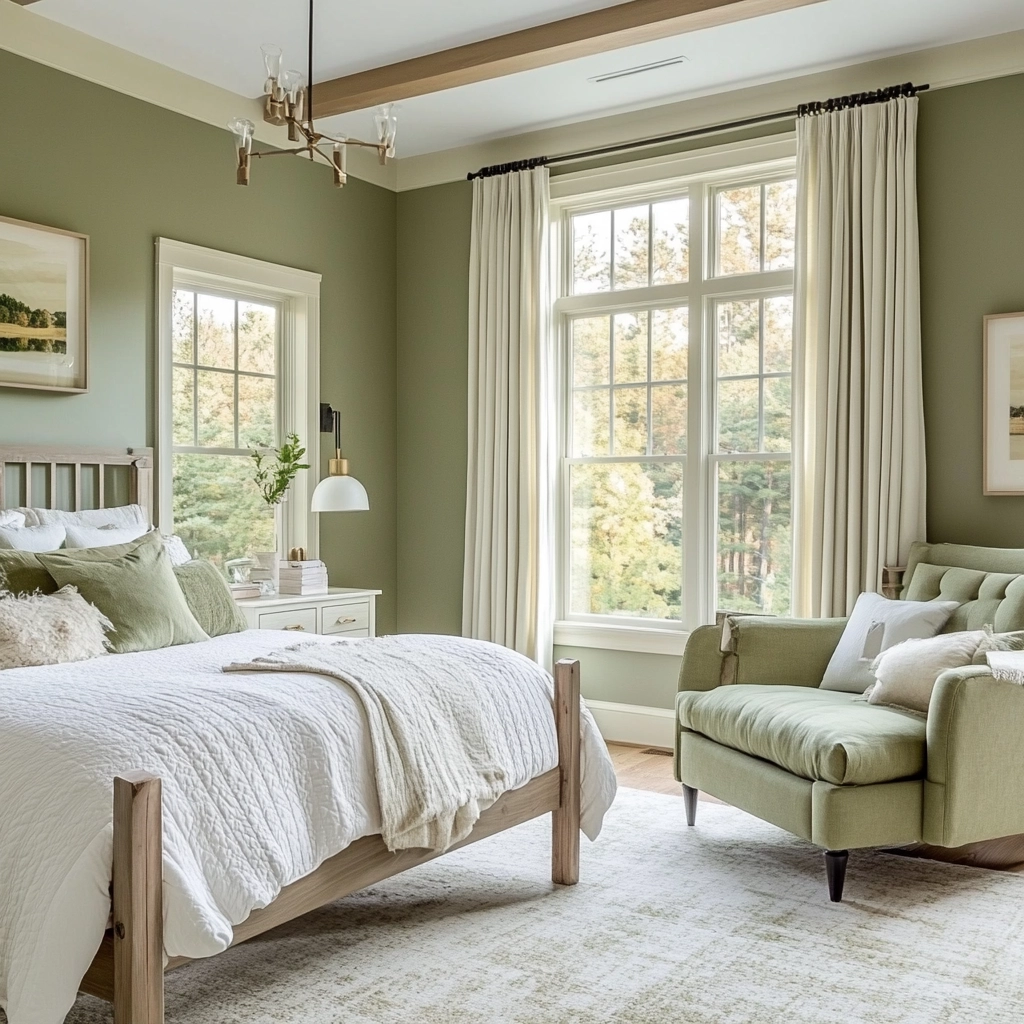 green farmhouse bedroom 55
