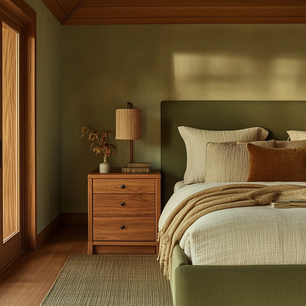 green farmhouse bedroom 58