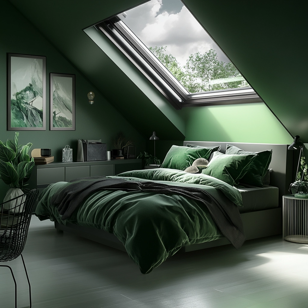 green farmhouse bedroom 61