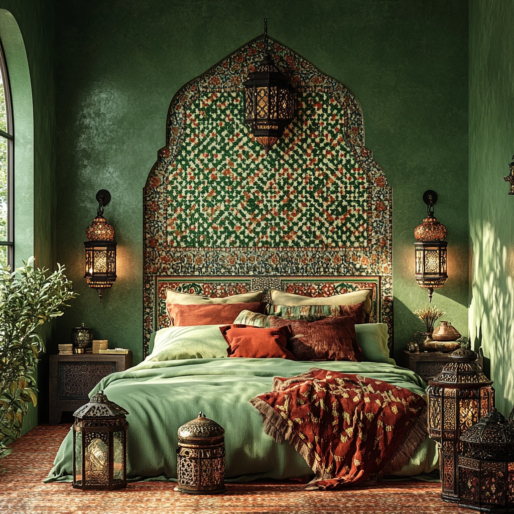 green farmhouse bedroom 68