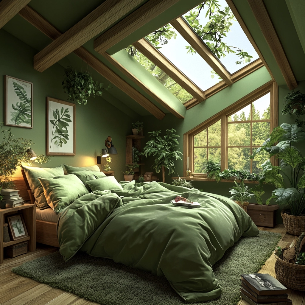 green farmhouse bedroom 70