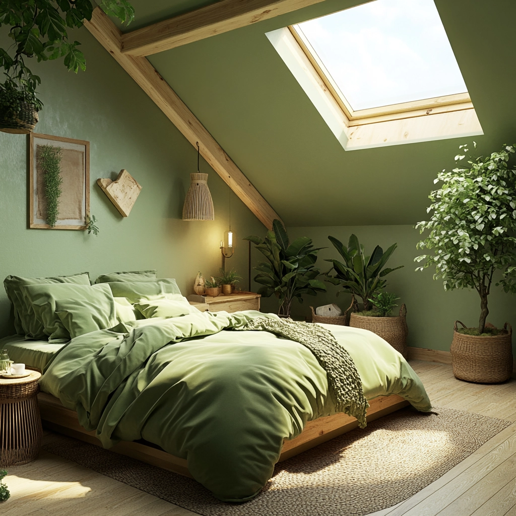green farmhouse bedroom 72
