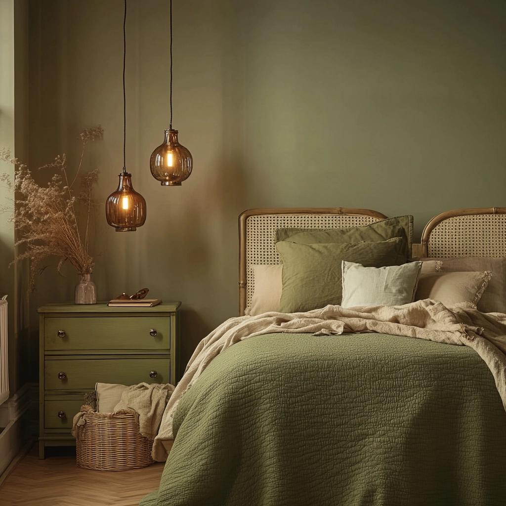 green farmhouse bedroom 76