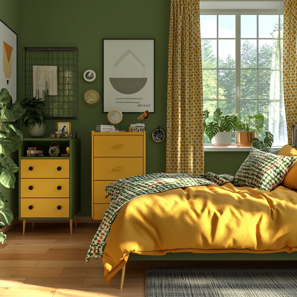 green farmhouse bedroom 77