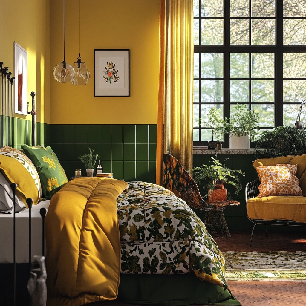 green farmhouse bedroom 79