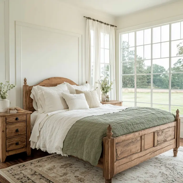 green farmhouse bedroom ideas 1