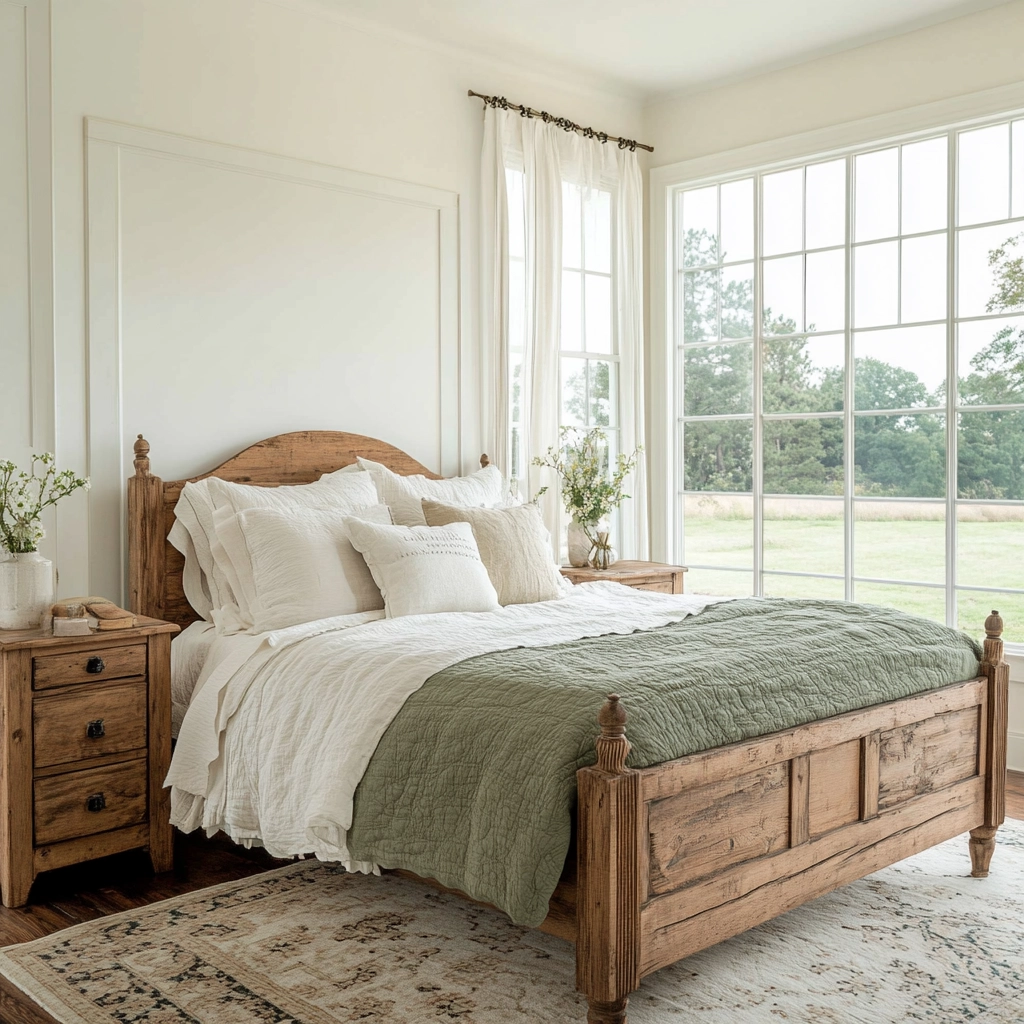 green farmhouse bedroom ideas 1