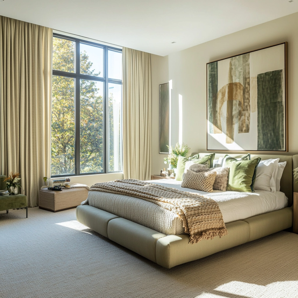 green farmhouse bedroom ideas 25