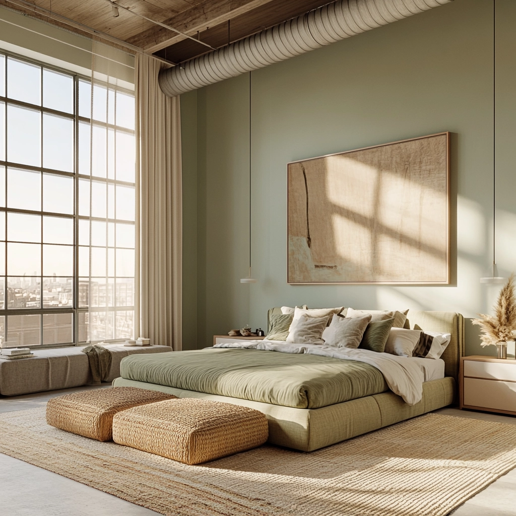green farmhouse bedroom ideas 26